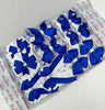 School Bundle - 5 Matching Pairs - Cobalt & White - Clips & Bobbles
