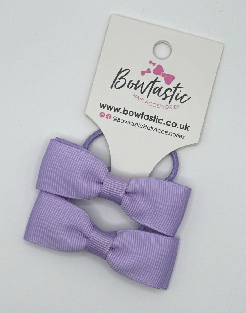 2.75 Inch Flat Bow Thin Elastic - Light Orchid - 2 Pack