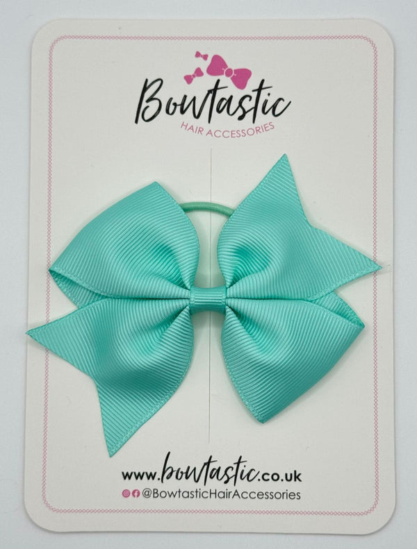 3.5 Inch Flat Bow Thin Elastic - Aqua