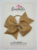 3.5 Inch Flat Bow Thin Elastic - Latte