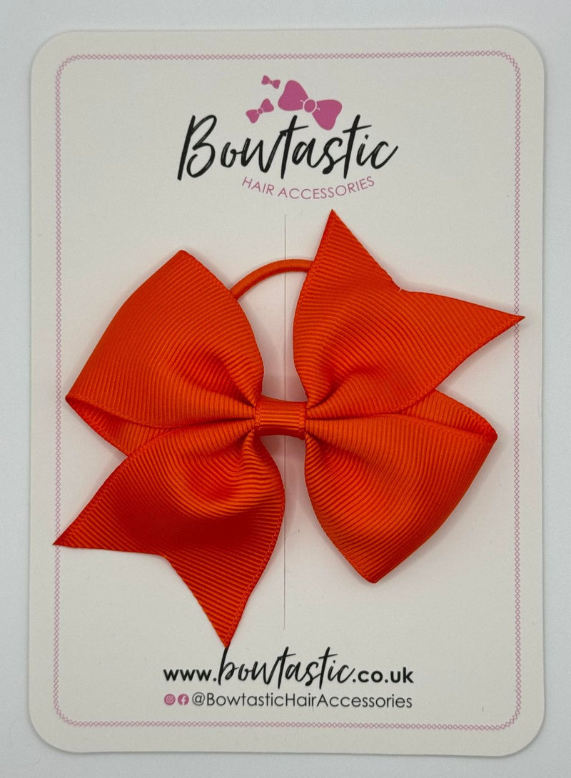 3.5 Inch Flat Bow Thin Elastic - Autumn Orange