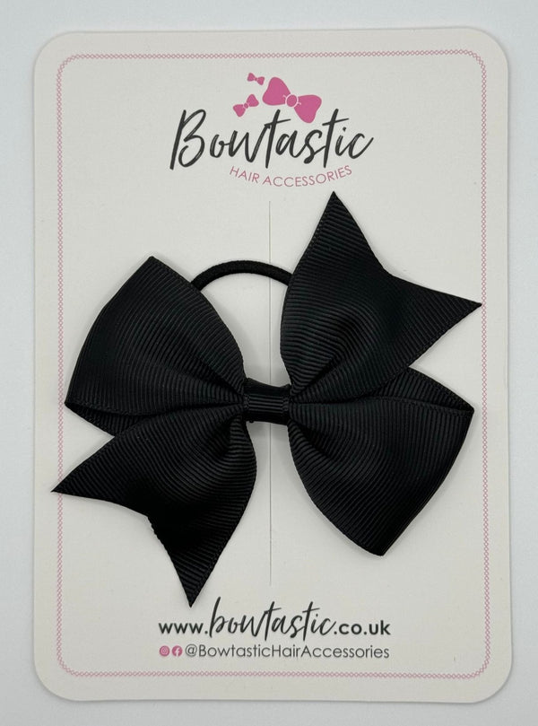 3.5 Inch Flat Bow Thin Elastic - Black