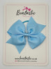 3.5 Inch Flat Bow Thin Elastic - Blue Topaz