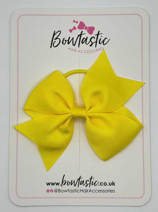 3.5 Inch Flat Bow Thin Elastic - Lemon