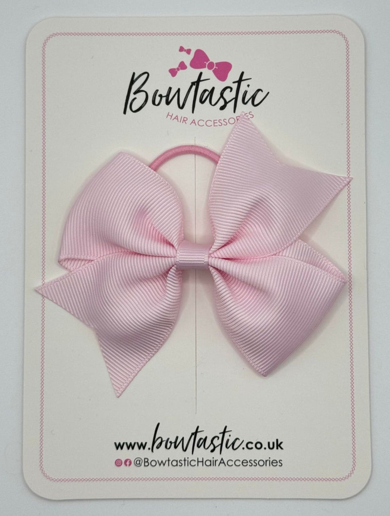 3.5 Inch Flat Bow Thin Elastic - Icy Pink