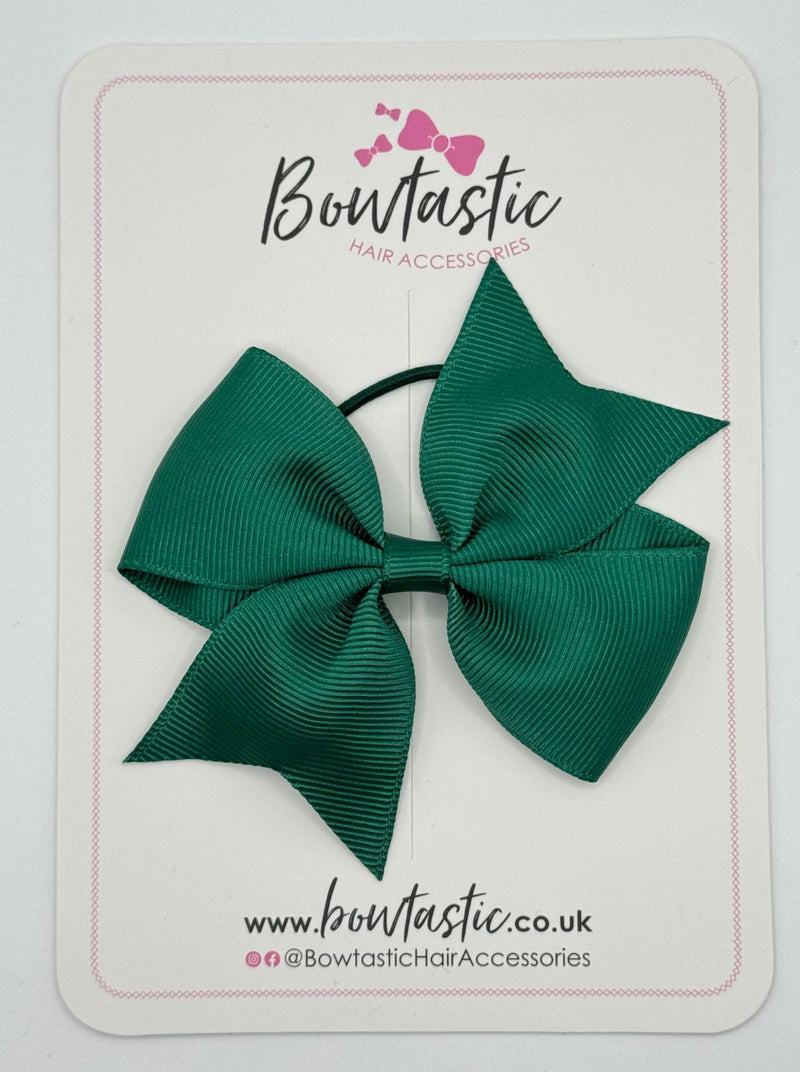 3.5 Inch Flat Bow Thin Elastic - Hunter Green