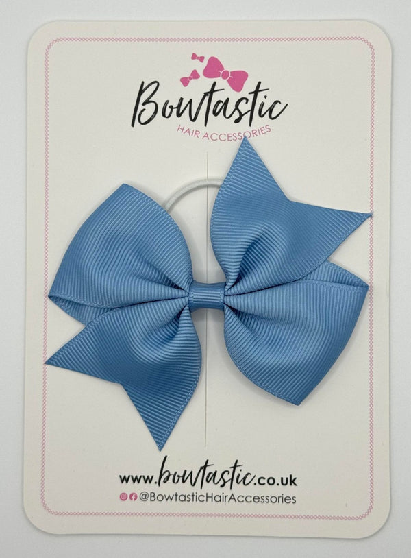 3.5 Inch Flat Bow Thin Elastic - French Blue