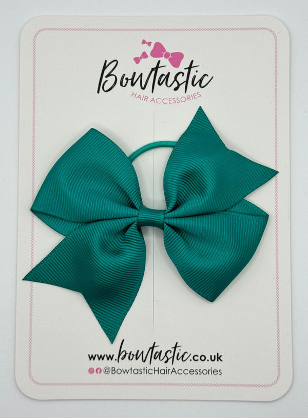 3.5 Inch Flat Bow Thin Elastic - Jade Green