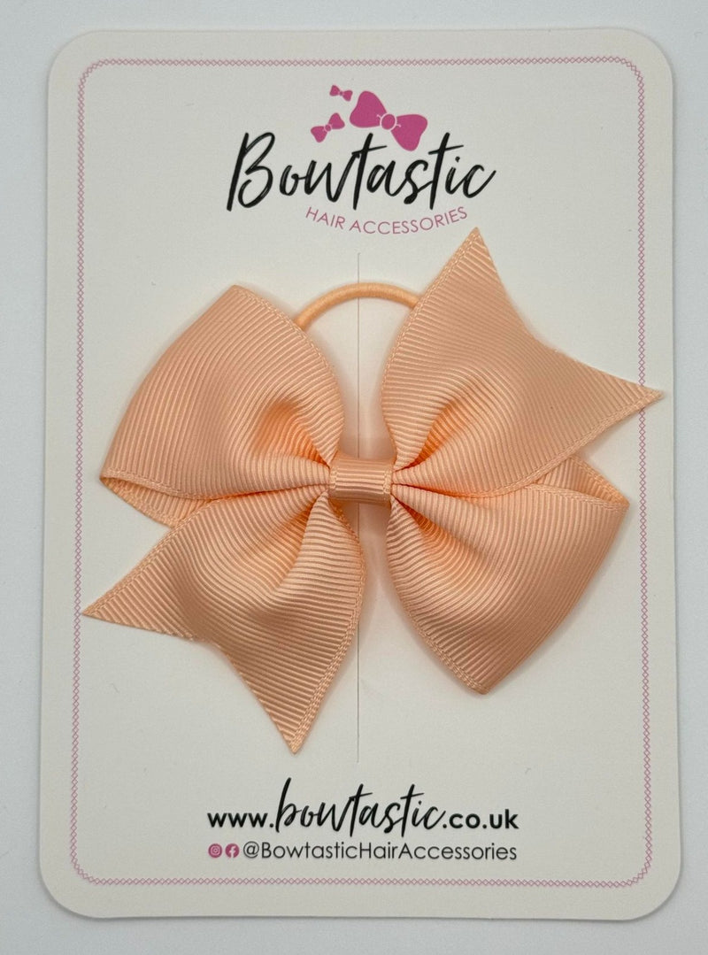 3.5 Inch Flat Bow Thin Elastic - Petal Peach