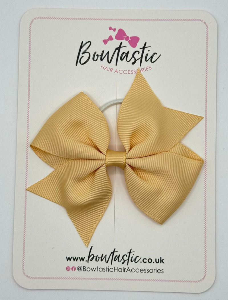 3.5 Inch Flat Bow Thin Elastic - Buttercup