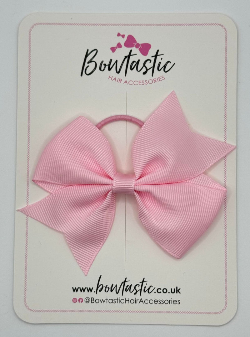 3.5 Inch Flat Bow Thin Elastic - Pearl Pink