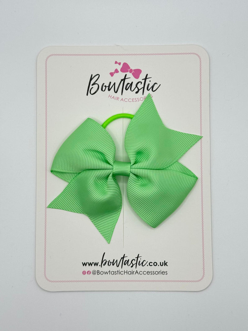 3.5 Inch Flat Bow Thin Elastic - Mint Green