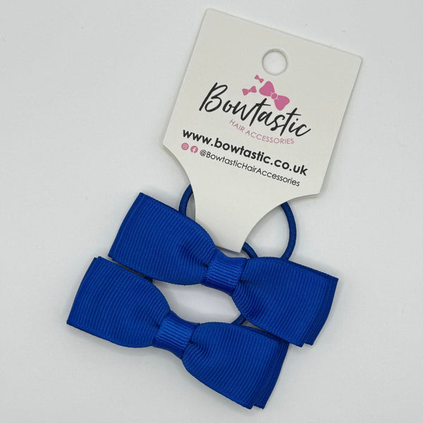 2.75 Inch Flat Bow Thin Elastic - Electric Blue - 2 Pack