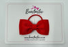 3 Inch Flat Double Bow Thin Elastic - Hot Red