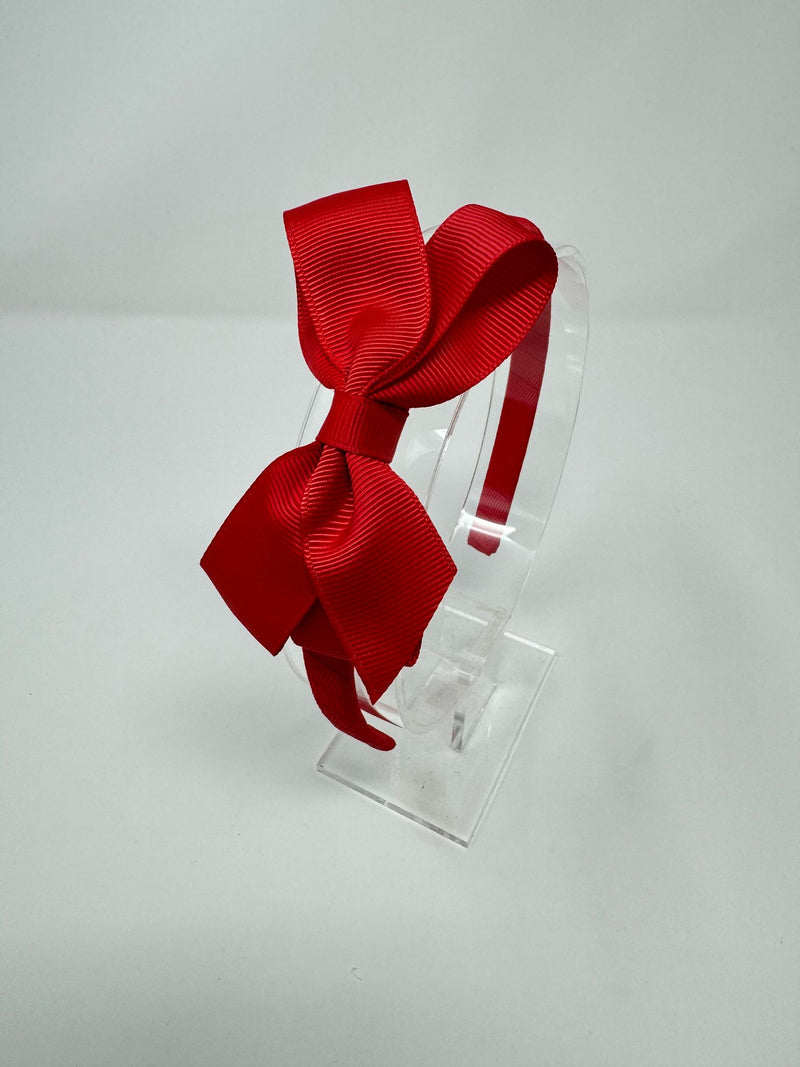 3.5 Inch Bow Alice Band - Red