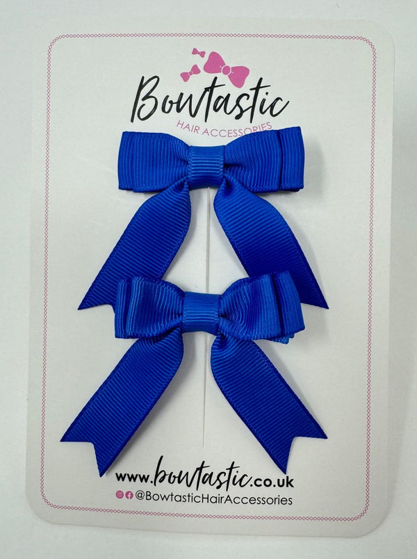 2 Inch Tail Bow - Royal Blue - 2 Pack