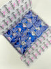 School Bundle - 3 Inch Bows Thin Elastic - Royal Blue & Royal Blue Gingham  - 10 Pack