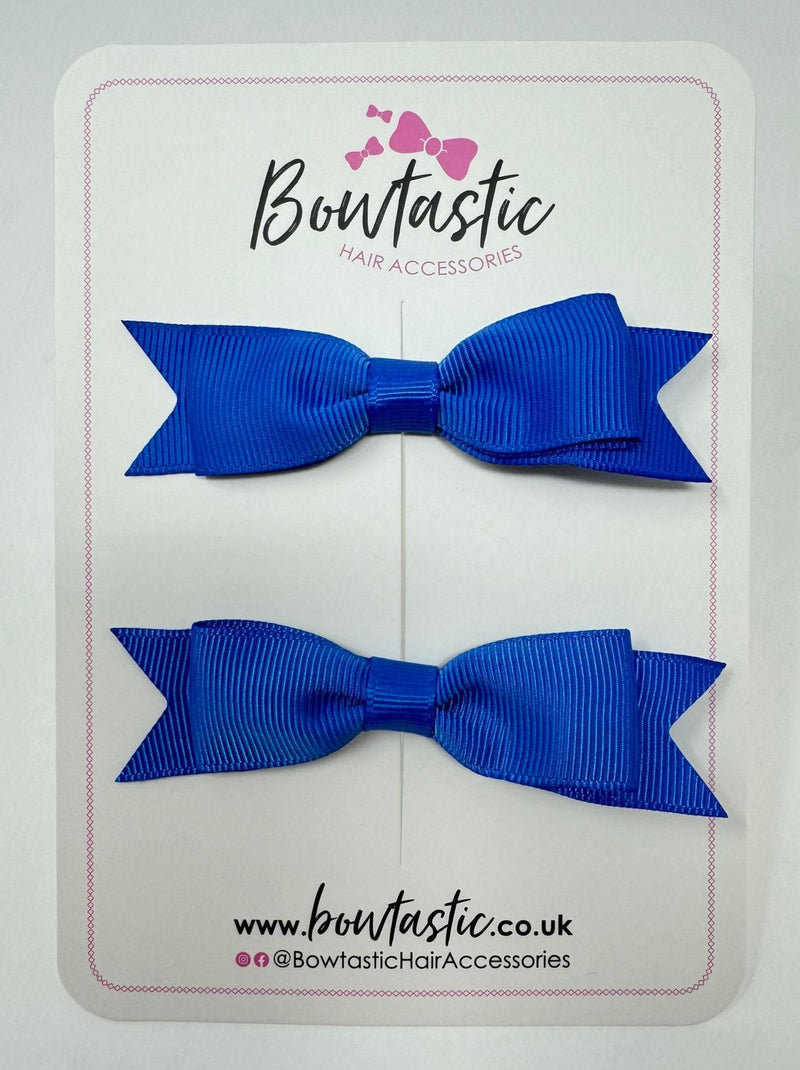 2.5 Inch Layer Tuxedo Bow - Royal Blue - 2 Pack