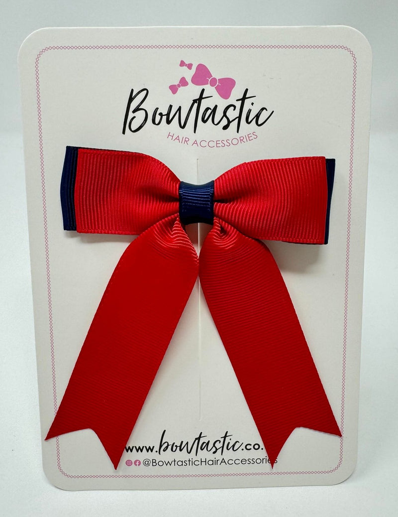 3.25 Inch Tail Bow - Red & Black