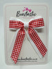 3 Inch Tail Bow - Red & White Gingham
