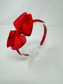 4 Inch Bow Alice Band - Red