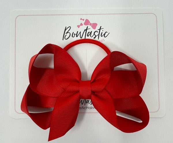 4 Inch Bow Bobble Style 2 - Red