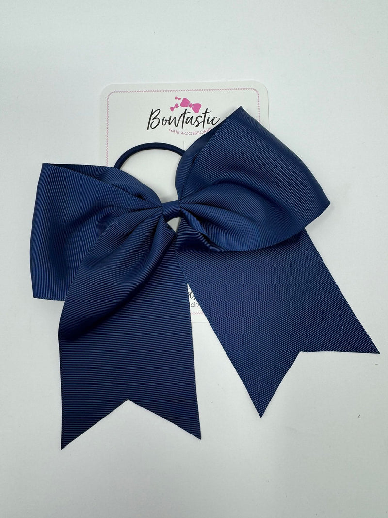 7 Inch Cheer Bow Bobble - Navy