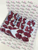 School Bundle - 5 Matching Pairs - Burgundy & Bluebell - Clips