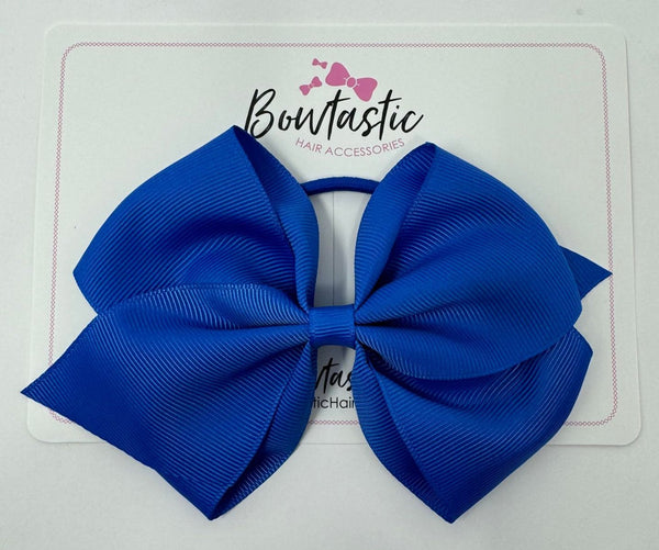 5 Inch Flat Bow Bobble - Royal Blue