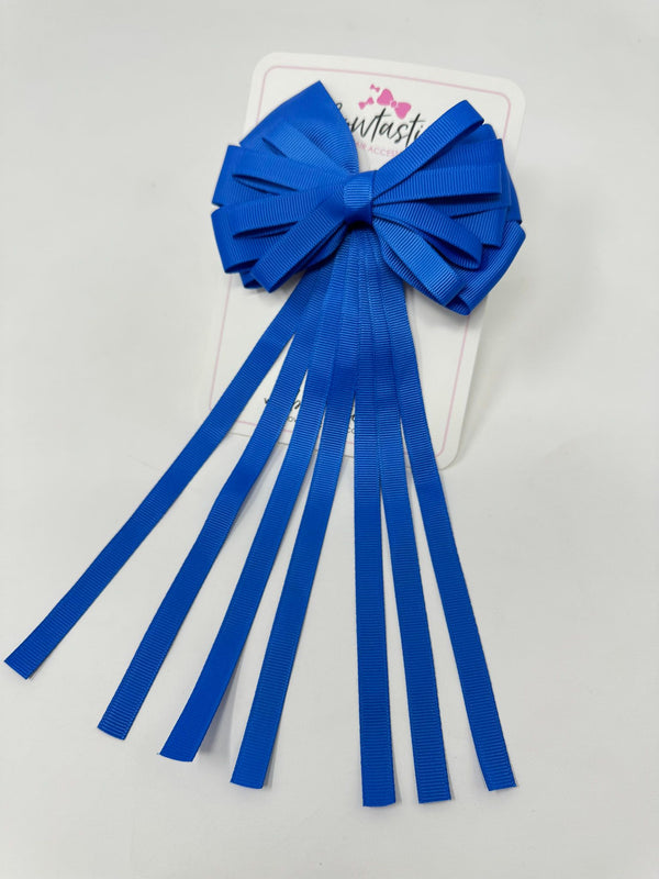 4 Inch Streamer Tail Bow - Royal Blue