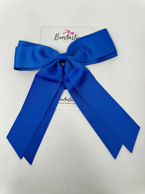 7 Inch Tail Bow Bobble - Royal Blue