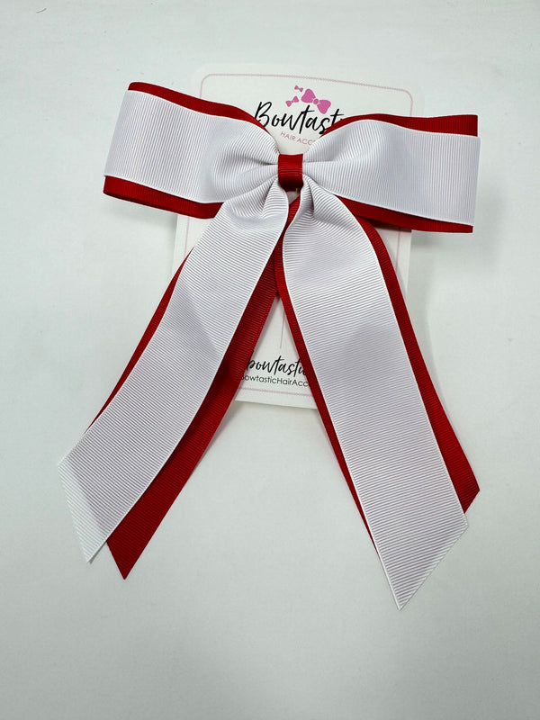 7 Inch XL Tail - White & Red