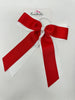 7 Inch Tail Bow Bobble - Red & White