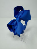 4 Inch Bow Alice Band - Royal Blue
