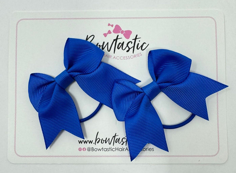 2.5 Inch Tail Bow Thin Elastic - Royal Blue - 2 Pack