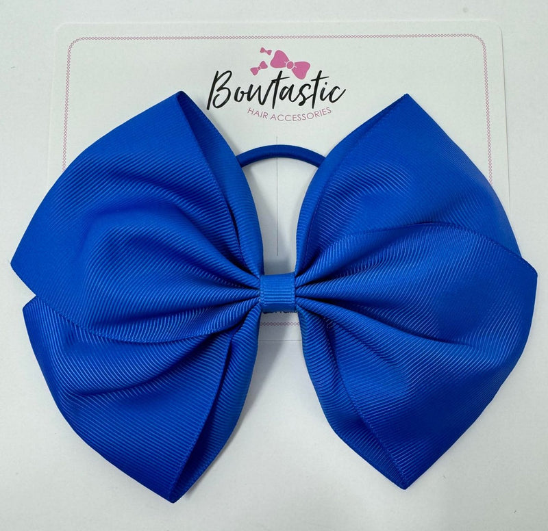 6.5 Inch Flat Bow Bobble - Royal Blue