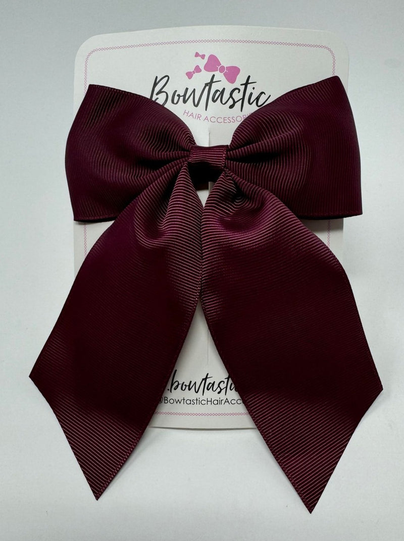 4.25 Inch Tail Bow - Burgundy