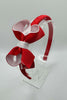 3 Inch Bow Alice Band - Red & White
