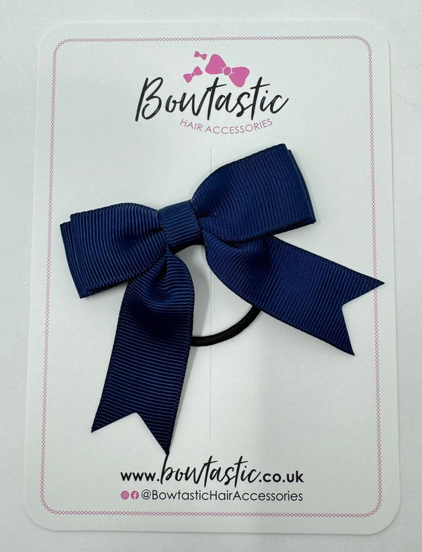 2.75 Inch Tail Bow Thin Elastic - Navy