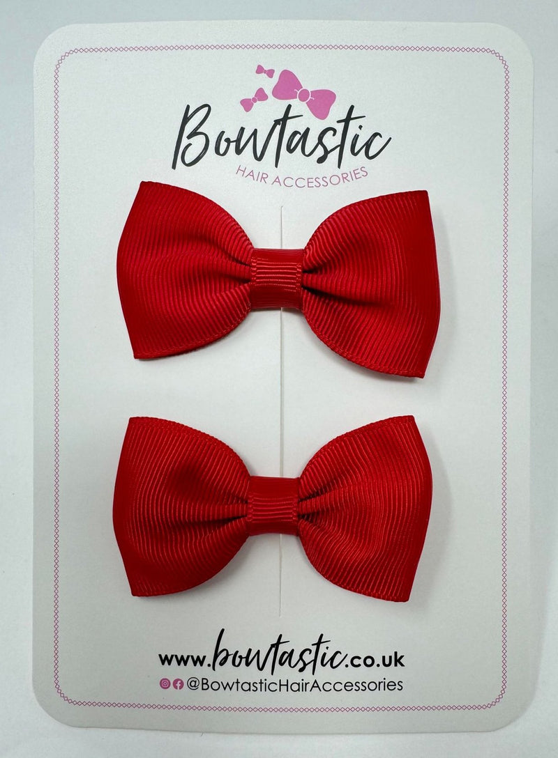 2.5 Inch Tuxedo Bow - Red - 2 Pack