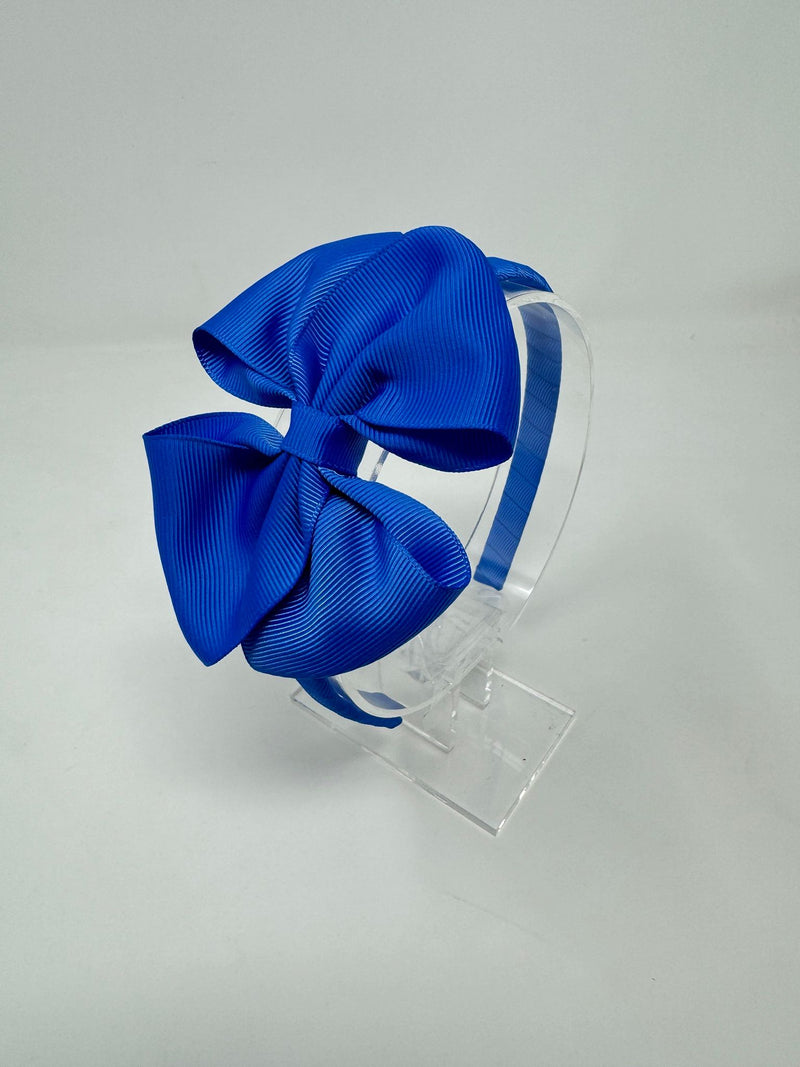 4 Inch Bow Alice Band - Royal Blue