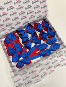 School Bundle - 5 Matching Pairs - Red & Royal Blue - Bobbles