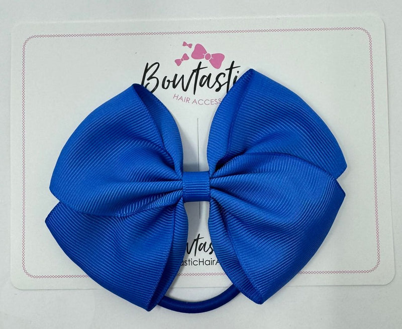 4inch Flat Bow Bobble - Royal Blue