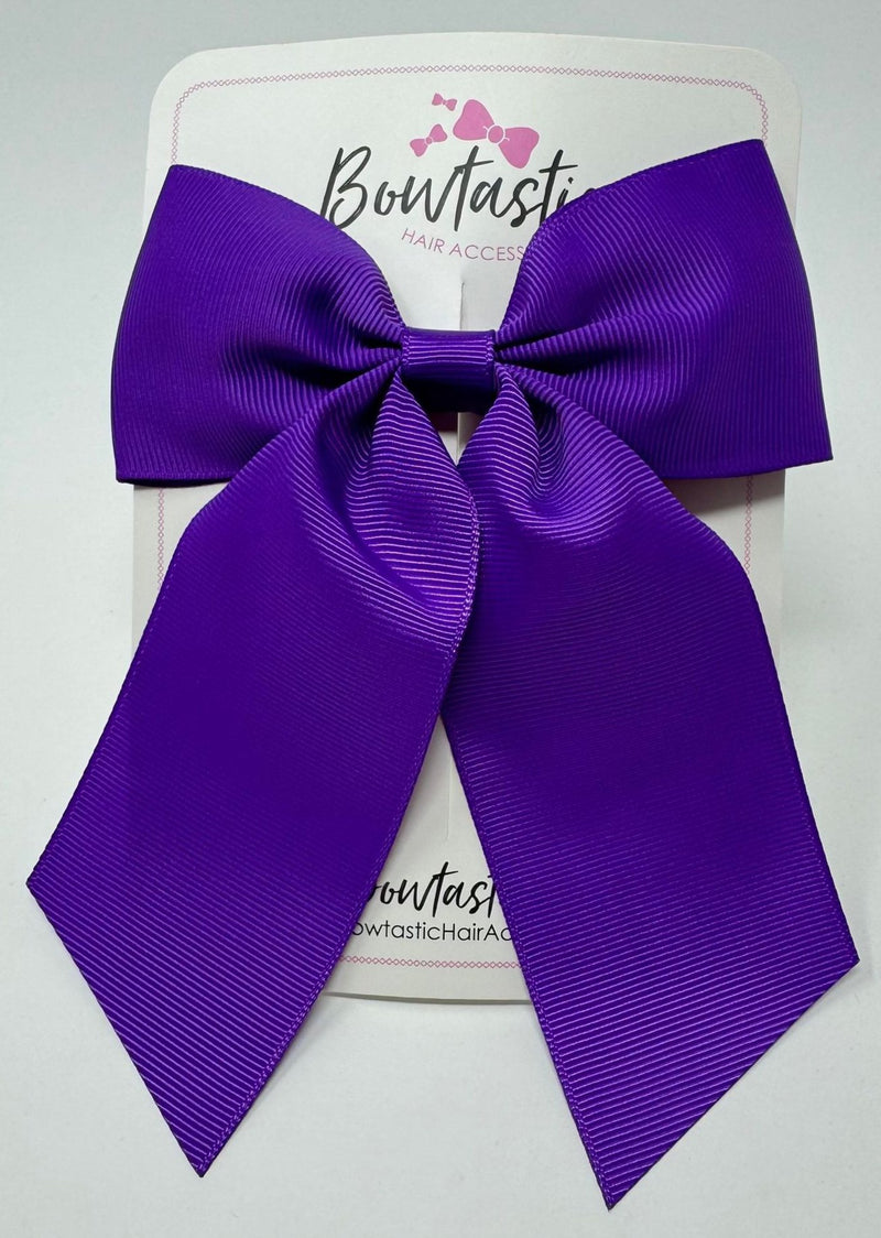 4.25 Inch Tail Bow - Purple