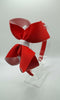 4 Inch Bow Alice Band - Red & White