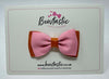3 Inch Flat Double Bow - Peony & Ginger