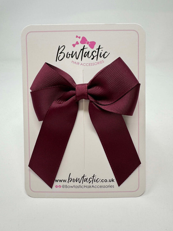 3.5 Inch Tail Bow - Burgundy