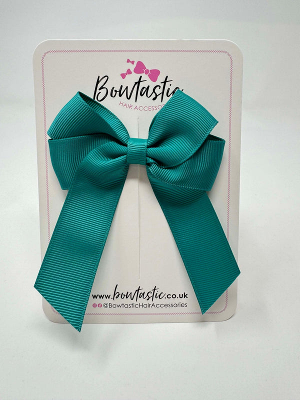 3.5 Inch Tail Bow - Jade Green