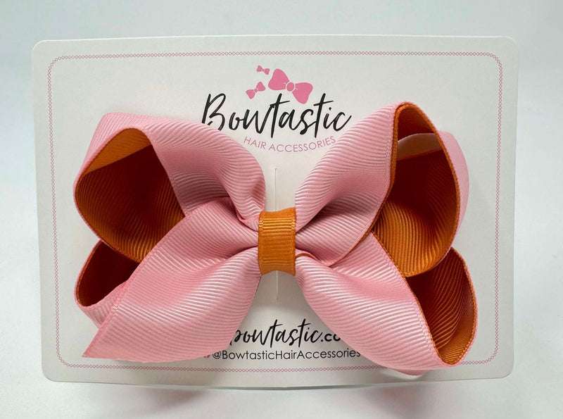 4 Inch Double Ribbon Bow - Ginger & Peony