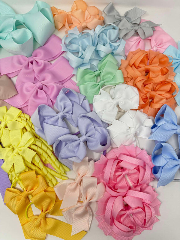 Surprise Bundle - Matching Pairs - Medium Bow/Bobbles Pairs - 10 Pack - Pastels